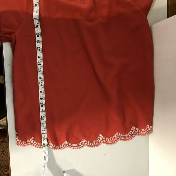 Soft Surroundings Embroidered Peasant Top - Color Brick Size Medium - Picture 12 of 12